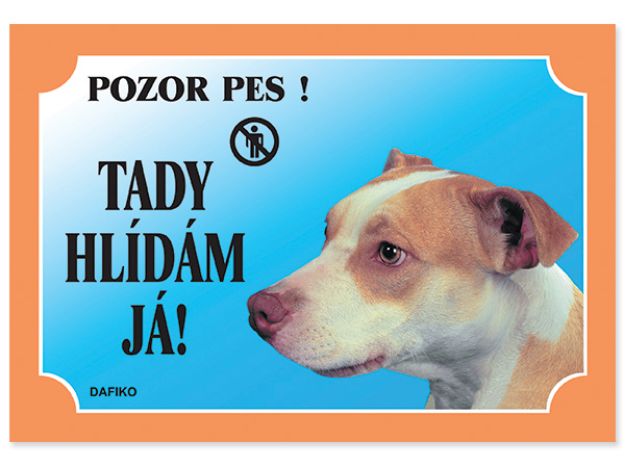 Obrázek Tabulka DAFIKO pitbulteriér 