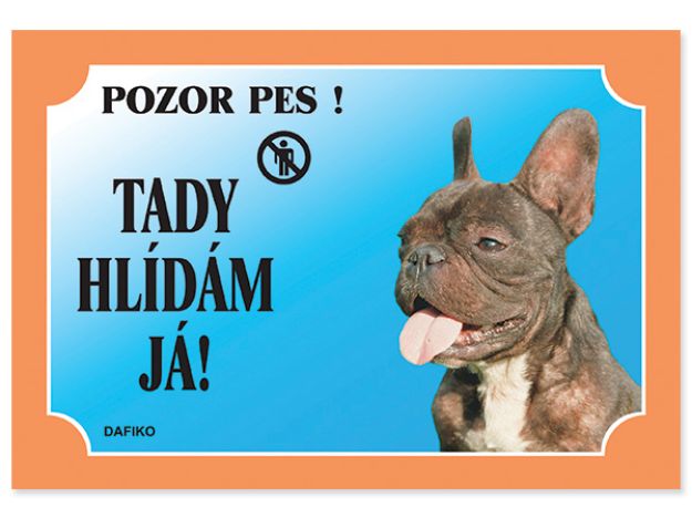 Obrázek Tabulka DAFIKO francouzský buldog tmavý 