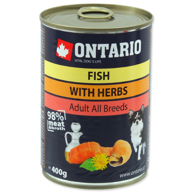 Konzerva ONTARIO Dog Mini Multi Fish and Salmon Oil 400g