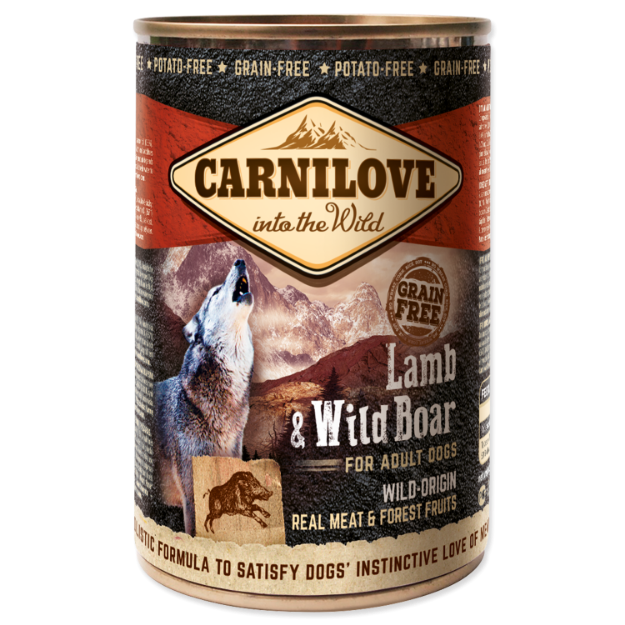 Konzerva CARNILOVE Dog Wild Meat Lamb & Wild Boar 400g