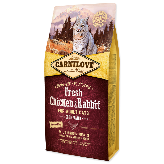 CARNILOVE Fresh Chicken & Rabbit Gourmand for Adult cats 6kg