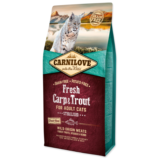 CARNILOVE Fresh Carp & Trout Sterilised for Adult cats 6kg