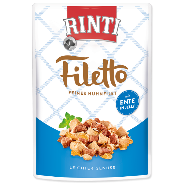 Kapsicka RINTI Filetto kure + kachna v želé 100g