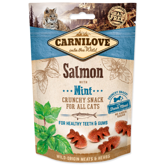 CARNILOVE Cat Crunchy Snack Salmon with Mint with fresh meat 50g