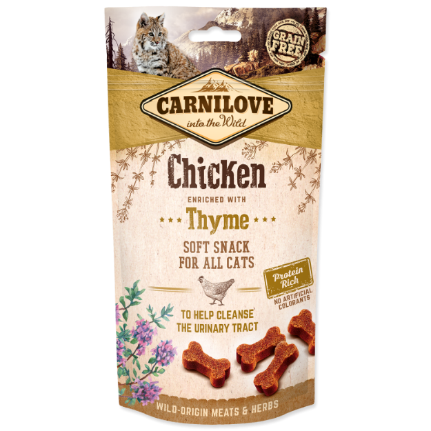 CARNILOVE Cat Semi Moist Snack Chicken enriched with Thyme 50g