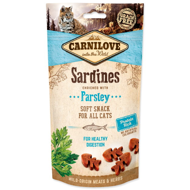 CARNILOVE Cat Semi Moist Snack Sardine enriched with Parsley 50g