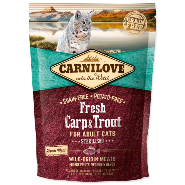 CARNILOVE Fresh Carp & Trout Sterilised for Adult cats 400g