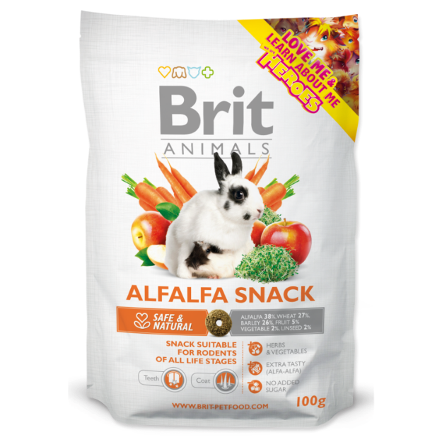 Snack BRIT Animals Alfalfa for Rodents 100g