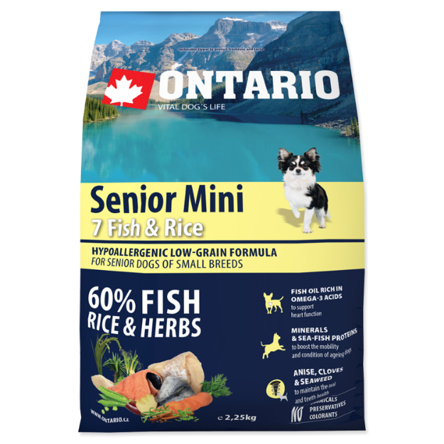 ONTARIO Senior Mini Fish & Rice 2,25kg