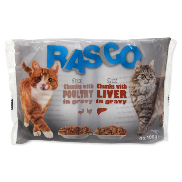 Kapsicky RASCO Cat s drubežím/ s játry multipack 400g