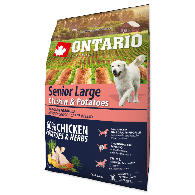 ONTARIO Senior Large Chicken & Potatoes & Herbs 2,25kg