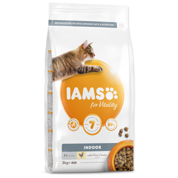 IAMS for Vitality Indoor Cat Food with Fresh Chicken 2kg