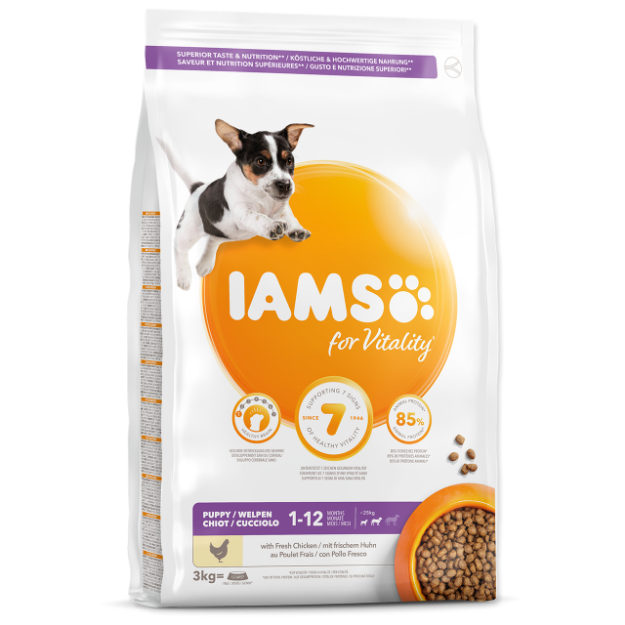 IAMS Dog Puppy Small & Medium Chicken 3kg