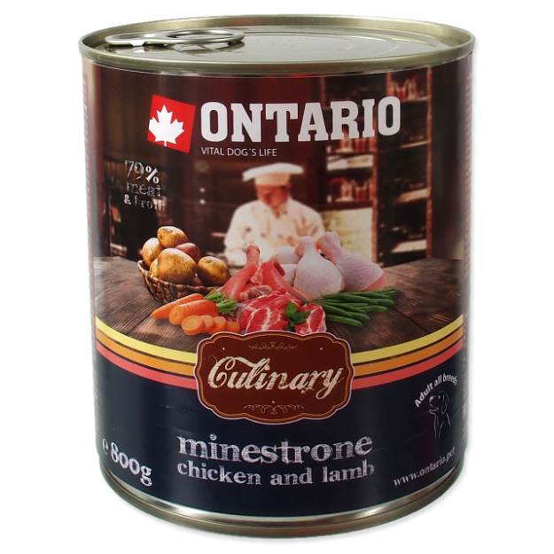 Konzerva ONTARIO Culinary Minestrone Chicken and Lamb 800g