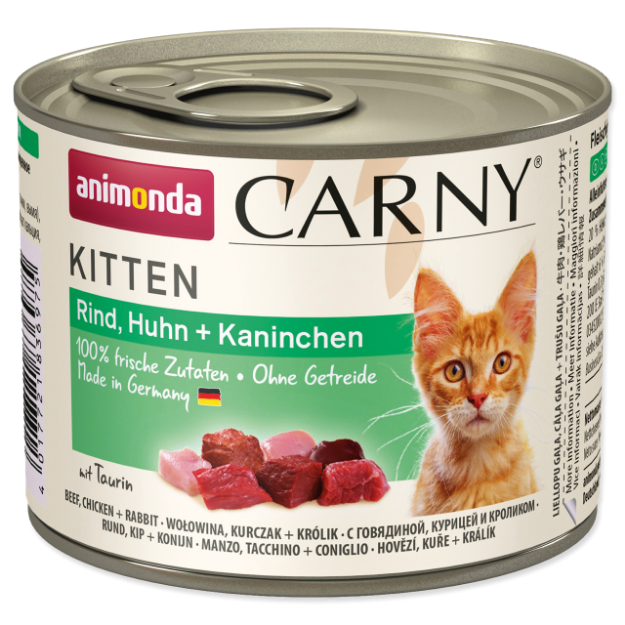 Konzerva ANIMONDA Carny Kitten hovezí + kurecí + králík 200g