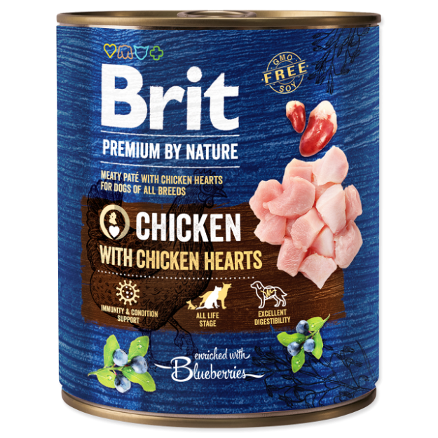 BRIT Premium by Nature Chicken with Hearts 800g