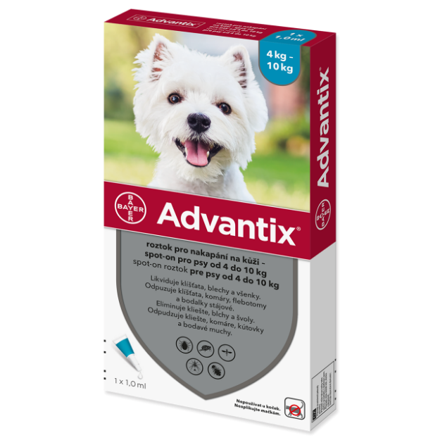 BAYER Advantix Spot-On pro psy 4-10 kg 1ml