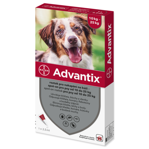 BAYER Advantix Spot-On pro psy 10-25 kg 2,5ml