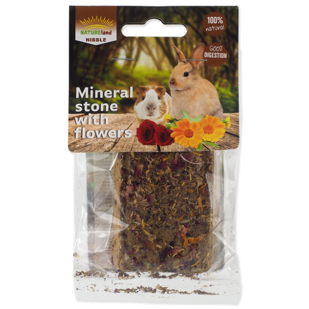 Kámen NATURE LAND Nibble minerální s kvety 100g