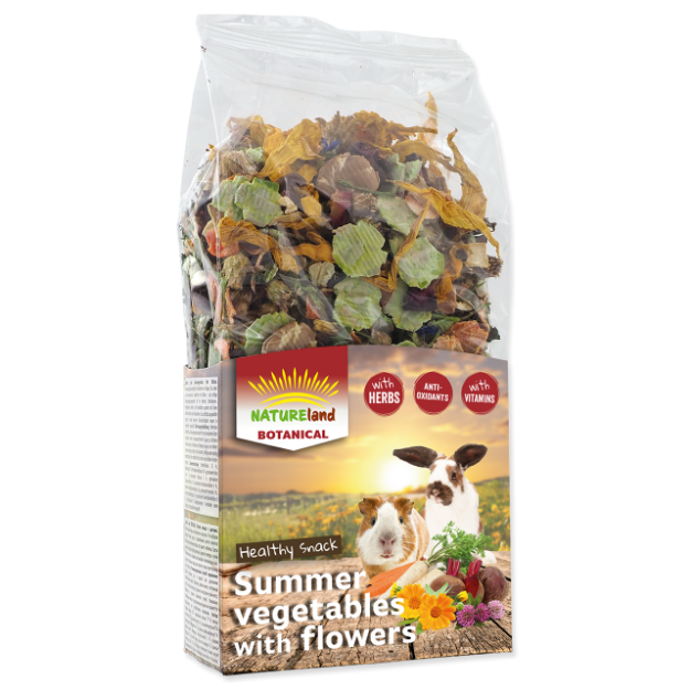 Pochoutka NATURE LAND Botanical letní zelenina s kvety 100g