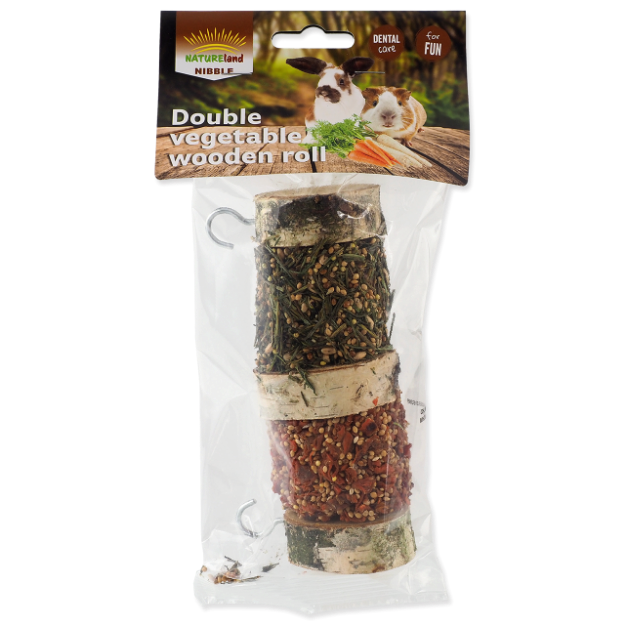 Pochoutka NATURE LAND Nibble válec dva druhy zeleniny 160g