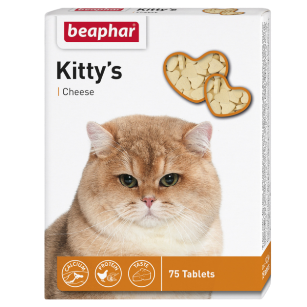 Pochoutka BEAPHAR Kittys sýr + lecitin 75tablet