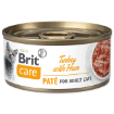 Konzerva BRIT Care Cat Turkey Paté with Ham 70g