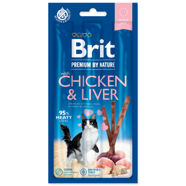 BRIT Premium by Nature Cat Sticks with Chicken & Liver 3ks