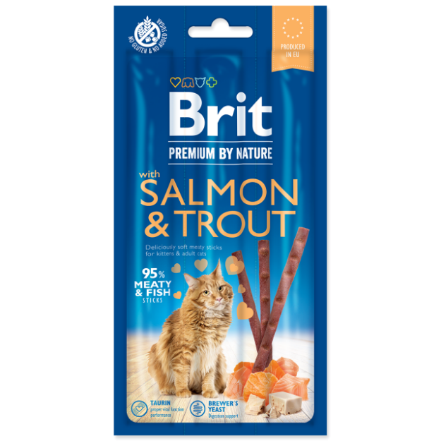 BRIT Premium by Nature Cat Sticks with Salmon & Trout 3ks