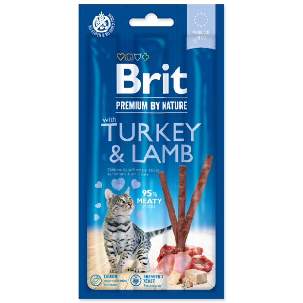 BRIT Premium by Nature Cat Sticks with Turkey & Lamb 3ks