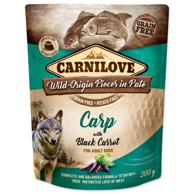 Kapsicka CARNILOVE Dog Paté Carp with Black Carrot 300g