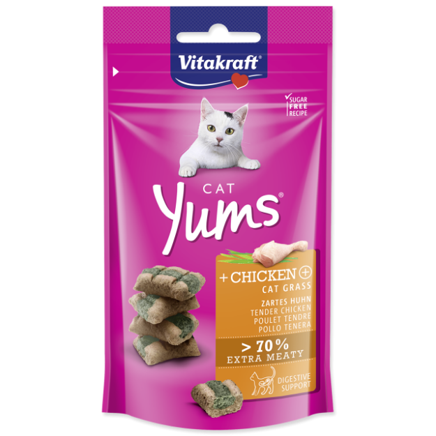 VITAKRAFT Cat Yums Huhn & Katzengras 40g