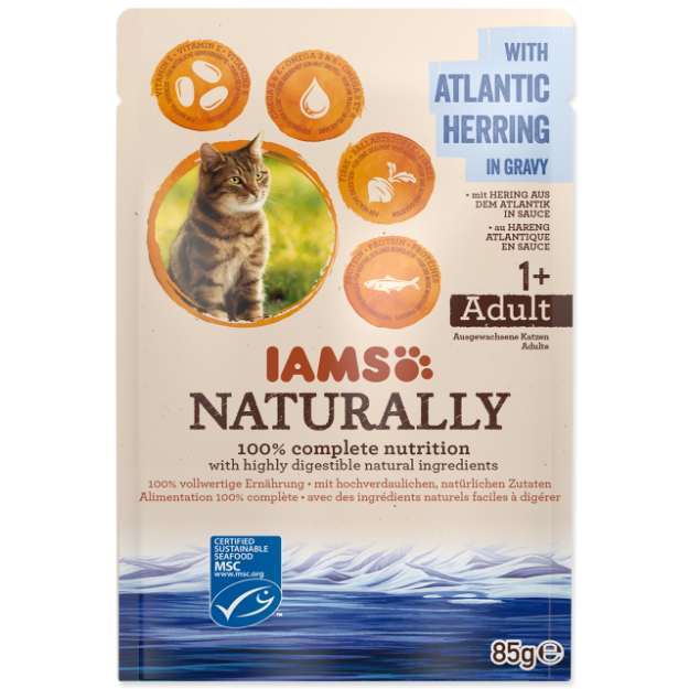 Kapsicka IAMS Cat Naturally with Atlantic Herring in Gravy 85g