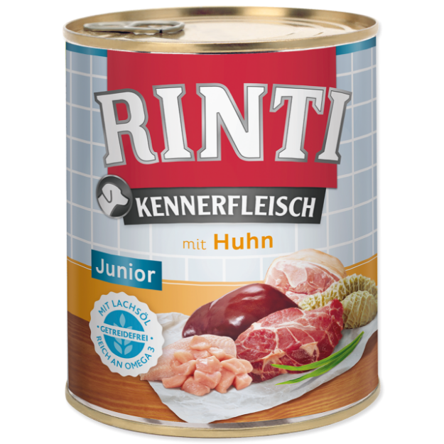 Konzerva RINTI Kennerfleisch Junior kure 800g