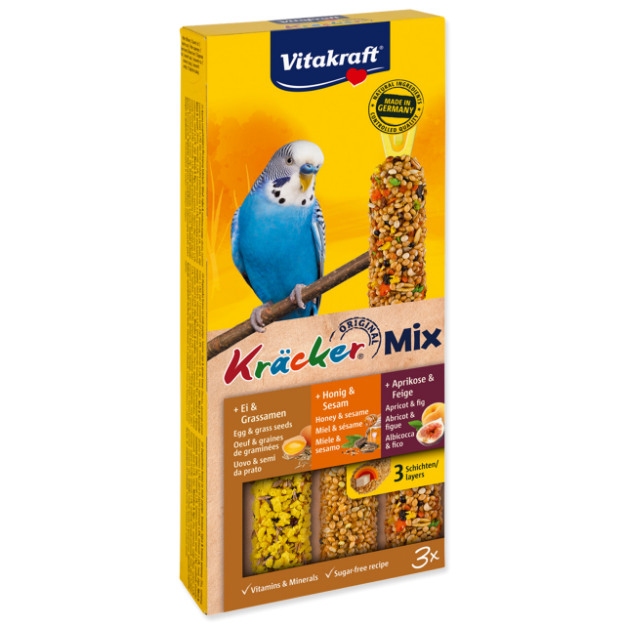 Kracker VITAKRAFT Sittich Honey + Egg + Fruit 3ks