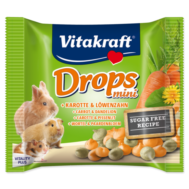 Drops VITAKRAFT Happy Karotte Rabbit 40g