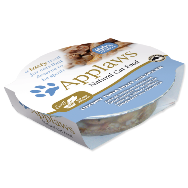 Kalíšek APPLAWS Cat Luxury Tuna Fillet with Prawn 60g