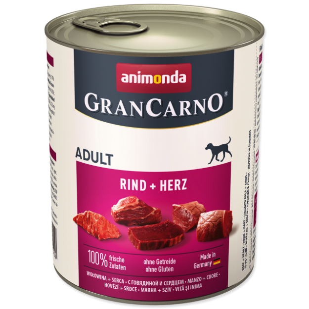 Konzerva ANIMONDA Gran Carno hovezí + srdce 800g