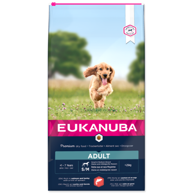 EUKANUBA Adult Small & Medium Breed Salmon 12kg