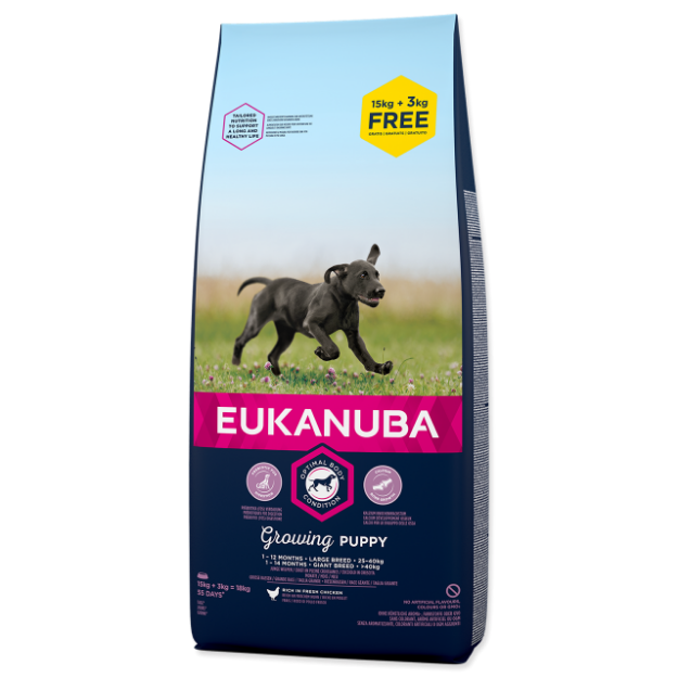 EUKANUBA Puppy Large Breed - BONUS 18kg