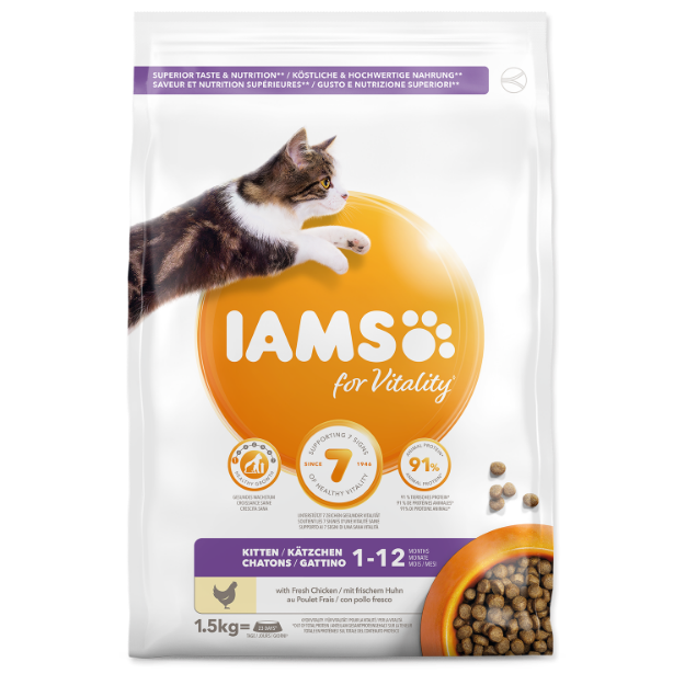 Obrázek IAMS Kitten rich in Chicken 1,5kg