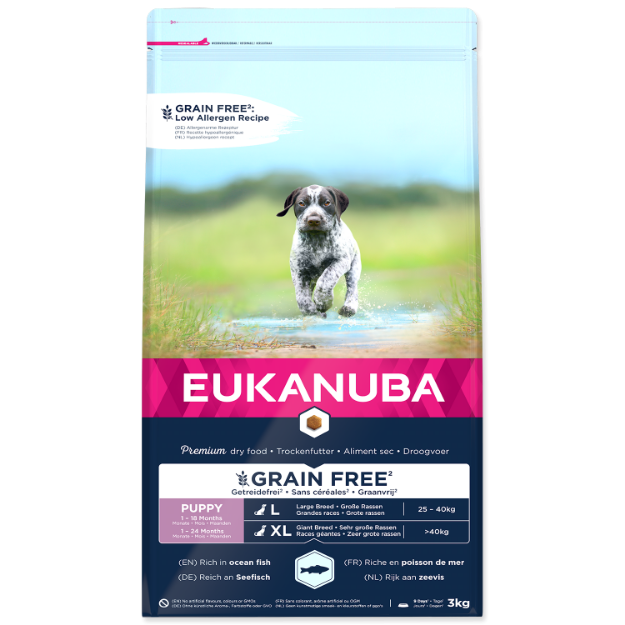 Obrázek EUKANUBA Puppy & Junior Large & Giant Grain Free Ocean Fish 3 kg