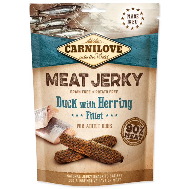 Obrázek CARNILOVE Jerky Snack Duck with Herring Fillet 100 g