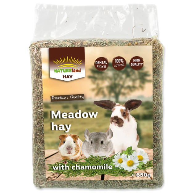 Obrázek Seno NATURE LAND Meadow Hay s heřmánkem 0,65 kg