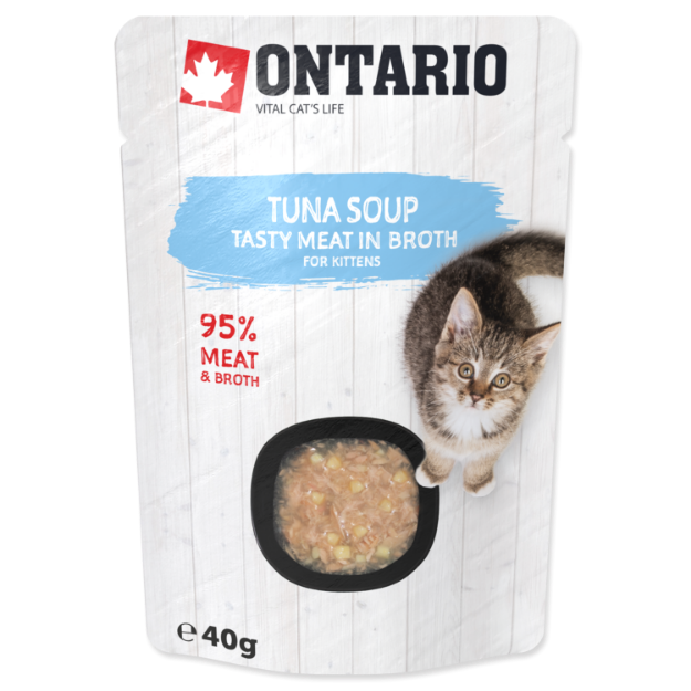 Obrázek ONTARIO Kitten Soup Tuna, Rice & Vegetable   40 g