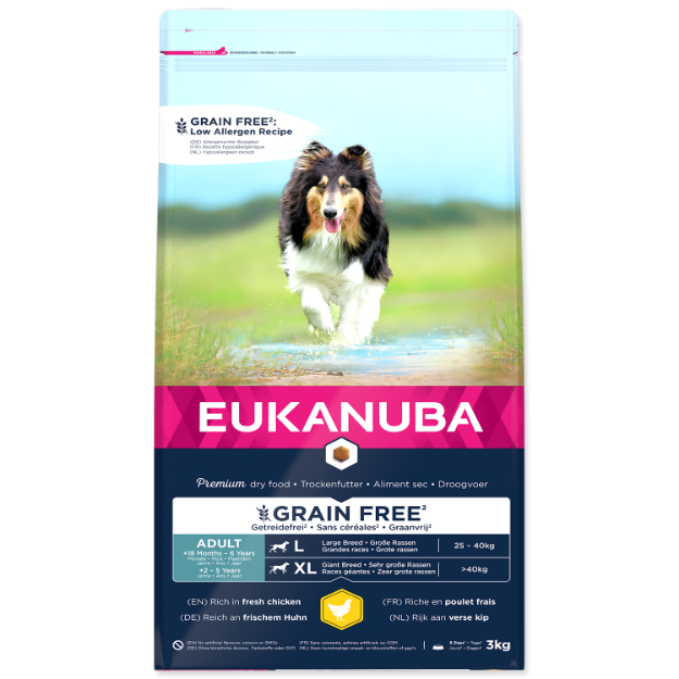 Obrázek EUKANUBA Adult Large Grain Free Chicken  3 kg