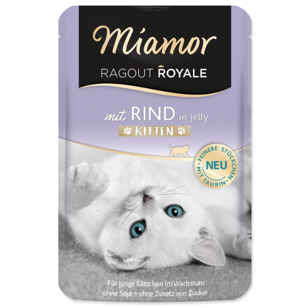 Obrázek Kapsička MIAMOR Ragout Royale Kitten hovězí v želé 100g